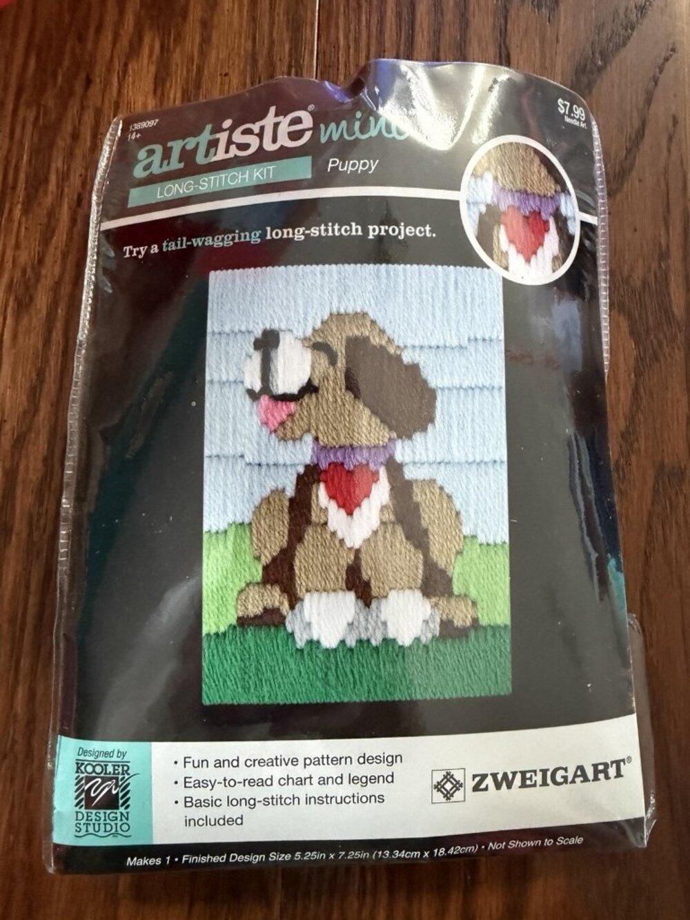 Zweigart Artiste Mini Long Stitch Kit Puppy